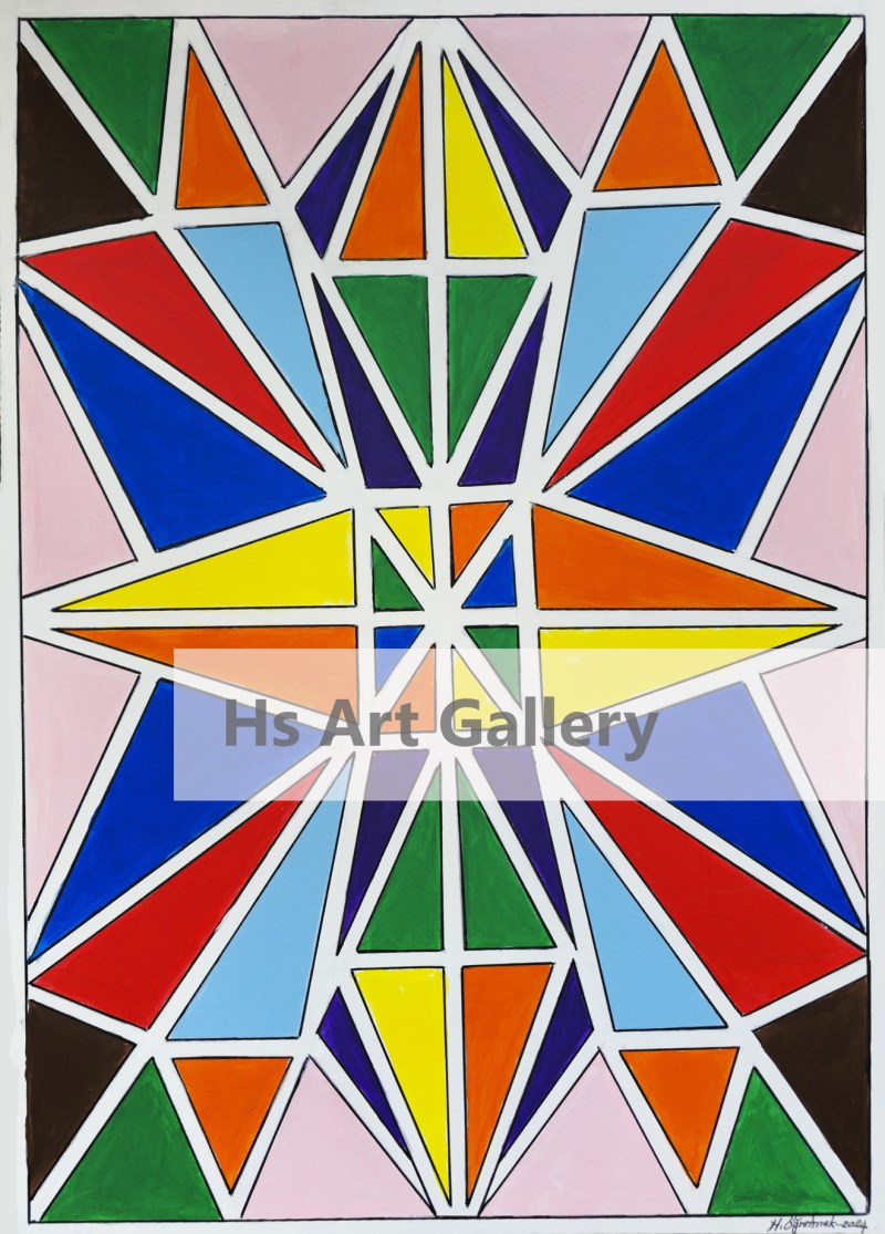 Geometric Artwork with Triangles 1