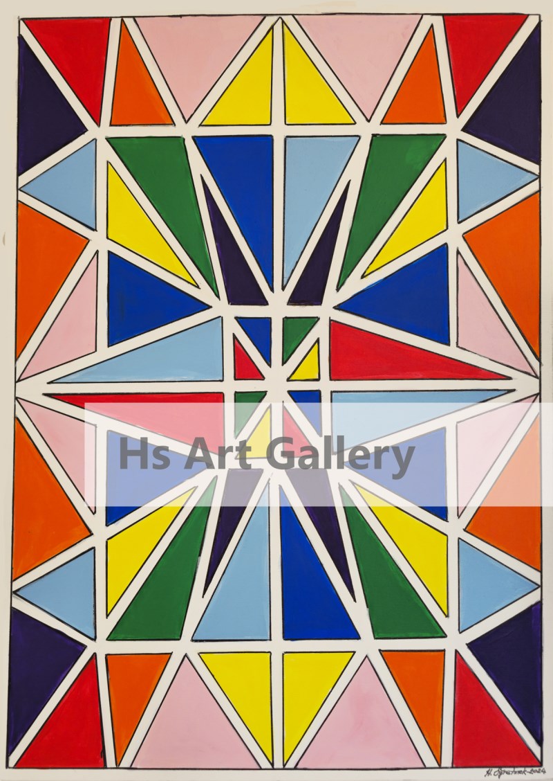 Geometric Artwork with Triangles 2