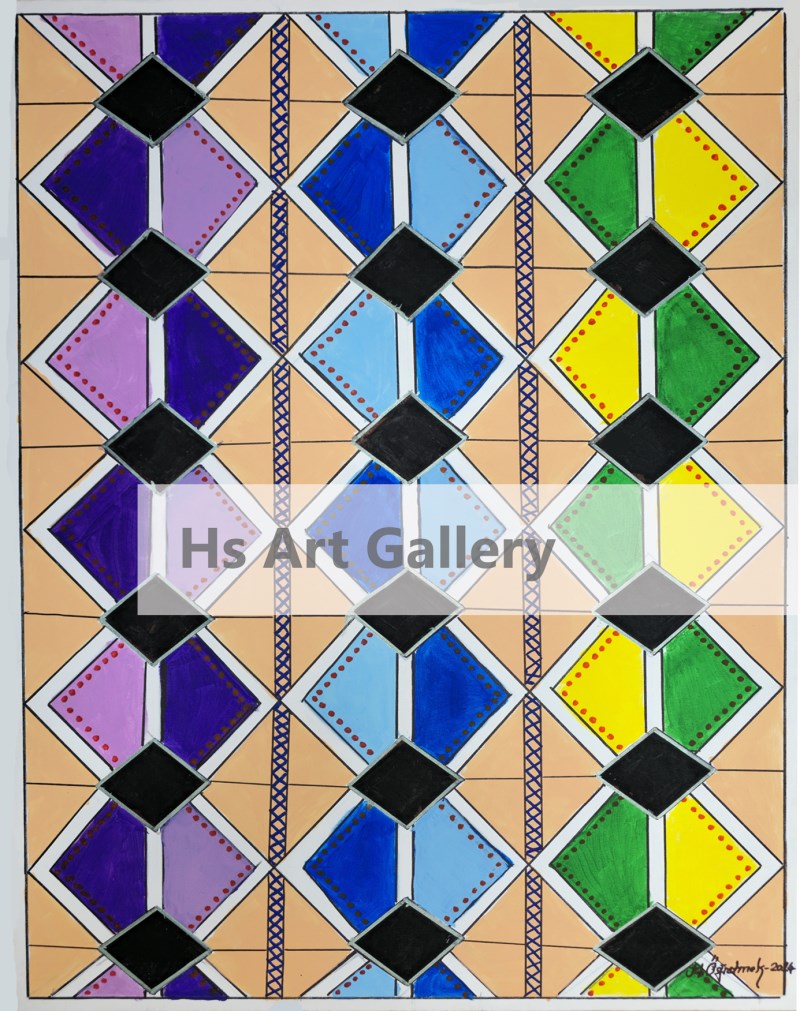 Geometric Artwork with Irregular Shapes